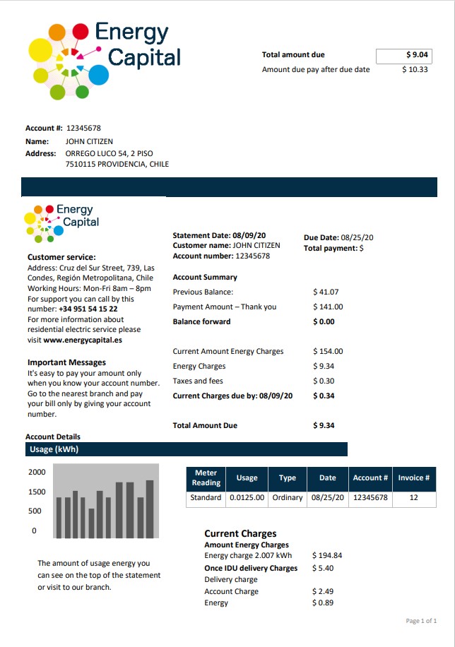  Minol USA business utility bill 